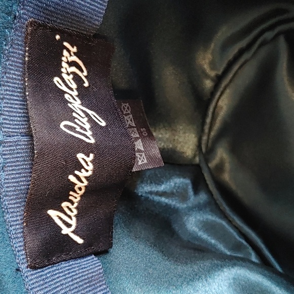 🌻Sandra Augelozzi Blue Wool Fedora - Picture 7 of 13